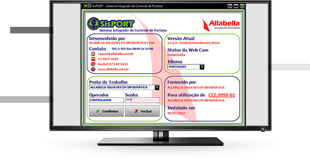 Tela de Login SisPORT®